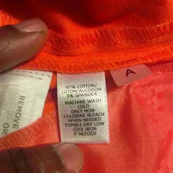 NWT-LOFT Vibrant Orange Cropped Pants size 0 - Picture 5 of 7